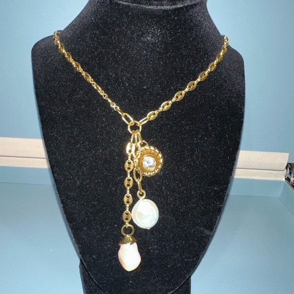 LIZZIE FORTUNATO Anchor Lariat Charm Necklace - Picture 8 of 8